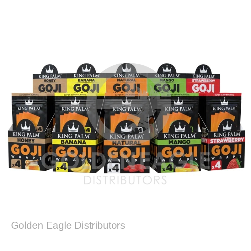King Palm GOJI Wraps 4 Count / Pack - 15 Packs / Display