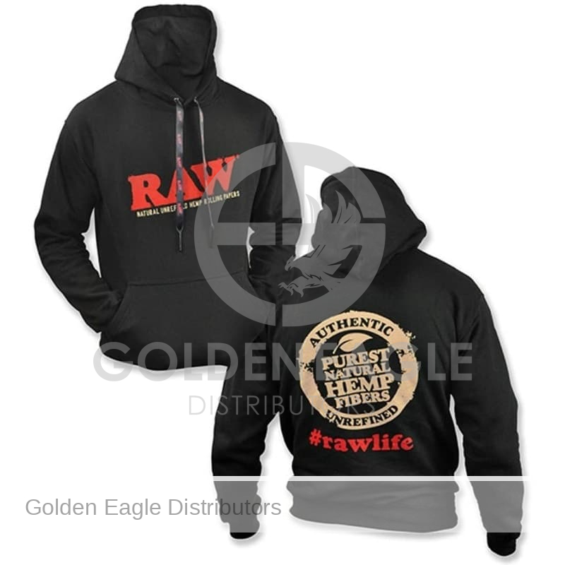RAW x ROLLING PAPER Hoodie with Black Logo 100% Cotton
