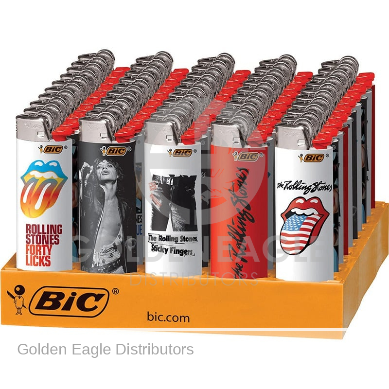 BIC Rolling Stone LIGHTERs - 50 LIGHTERs / Tray