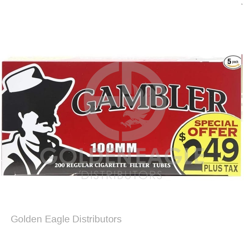 Gambler Regular 100MM PP $2.49 200 Tubes 5BX / Sleeve