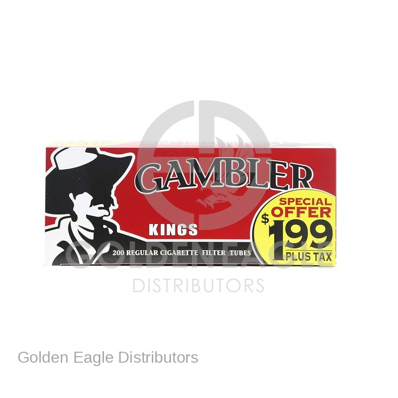 Gambler Regular King Size PP $1.99 200 Tubes 5BX / Sleeve