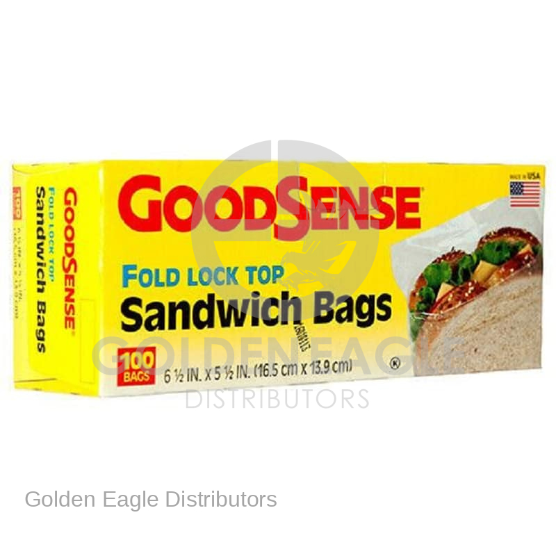 GoodSense 100 Count Fold Top Sandwich Bag - 12 Units / Case