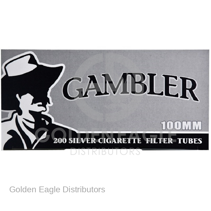 Gambler Silver King Size 100MM 200 Tubes 5BX / Sleeve