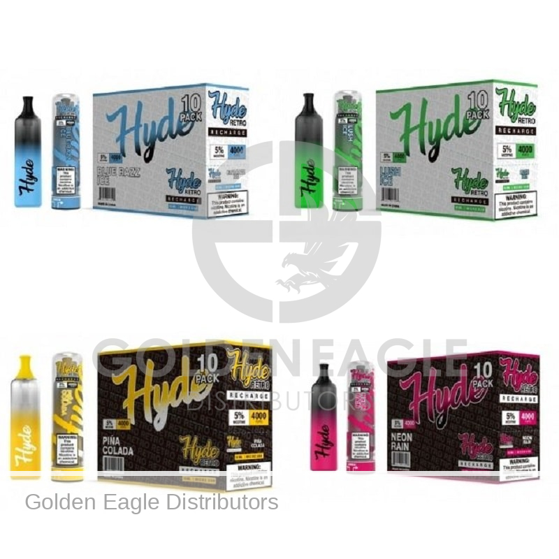 Hyde Retro 4000 Puffs 12ml Disposable VAPE Device - 10 / Display