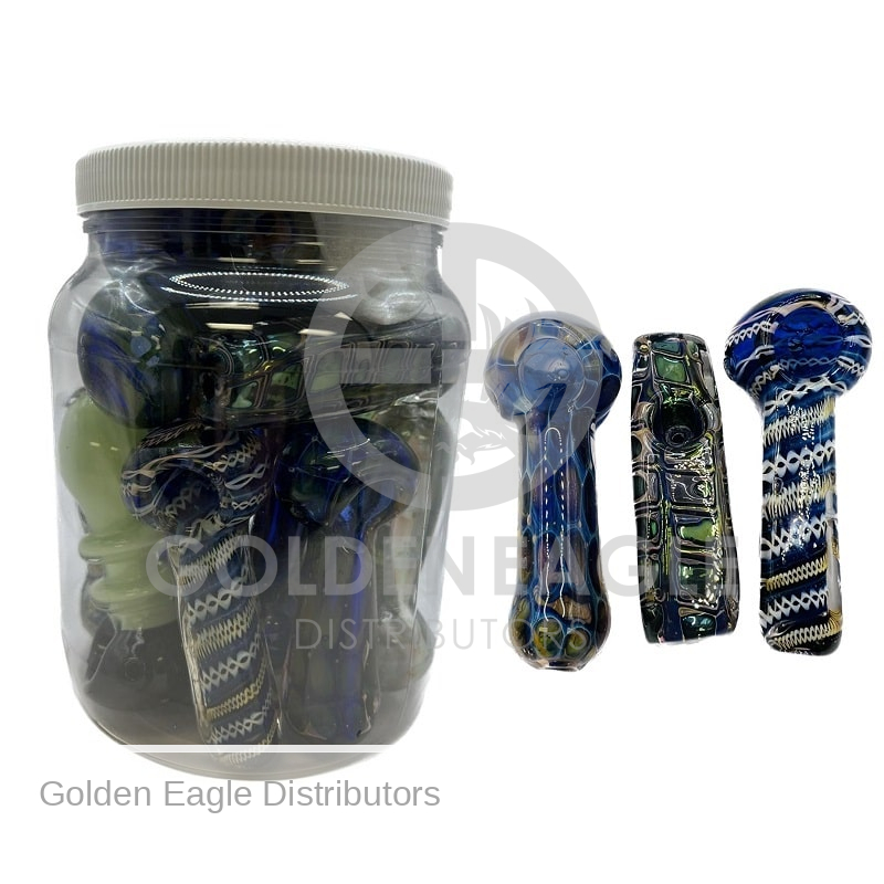 3 Double Tubing Cobalt Mix Hand PIPE - 15 / Jar