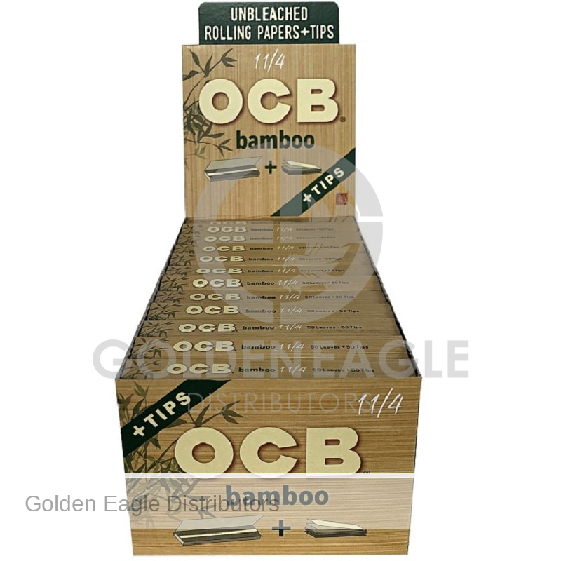 OCB - Bamboo ROLLING PAPERS 1 + Tips - 24 / Display