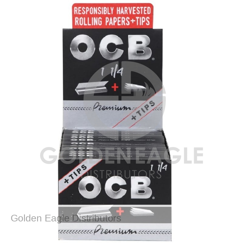 OCB - Premium ROLLING PAPERS 1 + Tips - 24 / Display