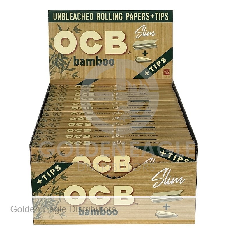 OCB - Bamboo ROLLING PAPERS + Tips - 24 / Display