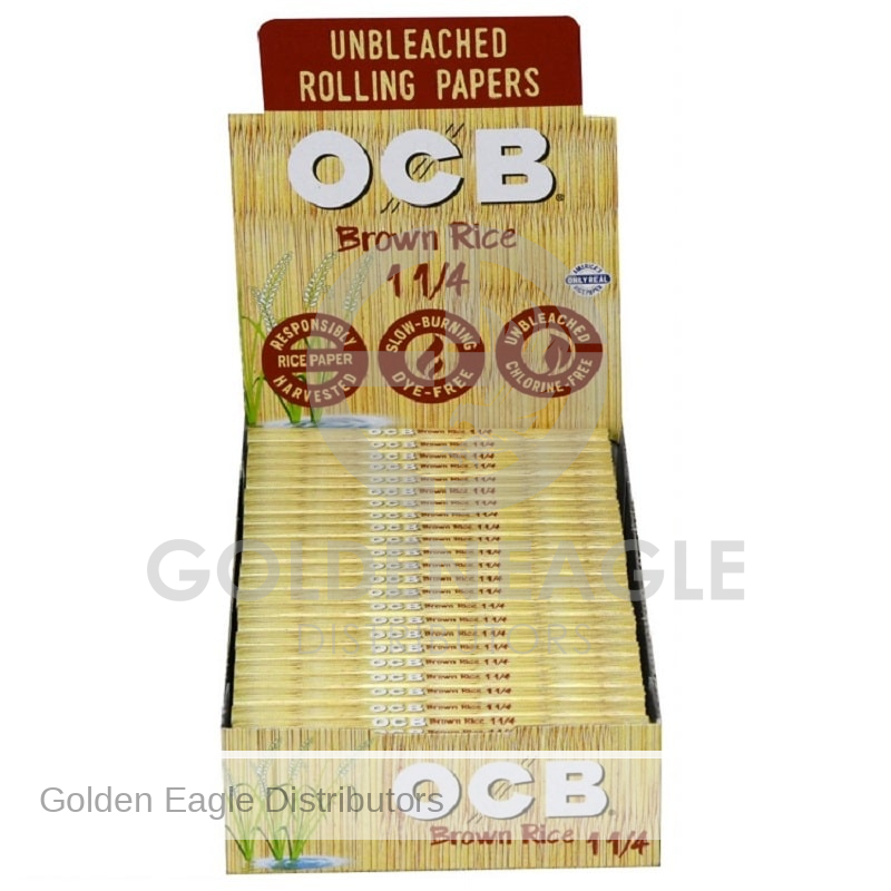 OCB - Brown Rice 1 CIGARETTE Paper 24 / Display
