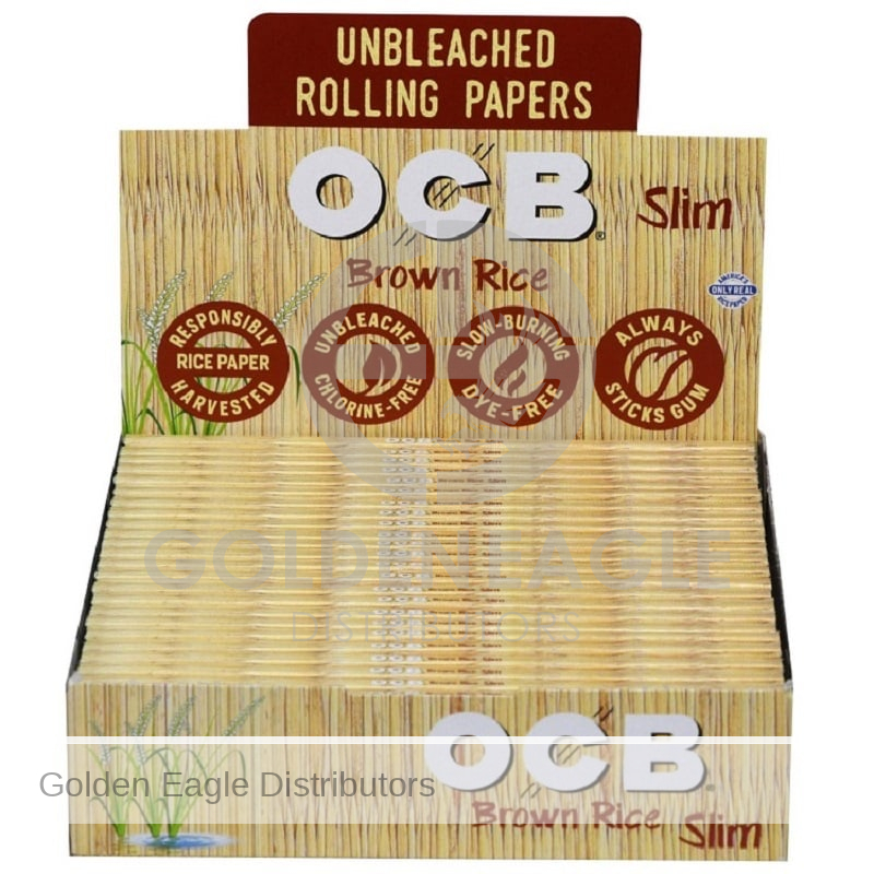 OCB - Rice Slim CIGARETTE Paper 24 / Display