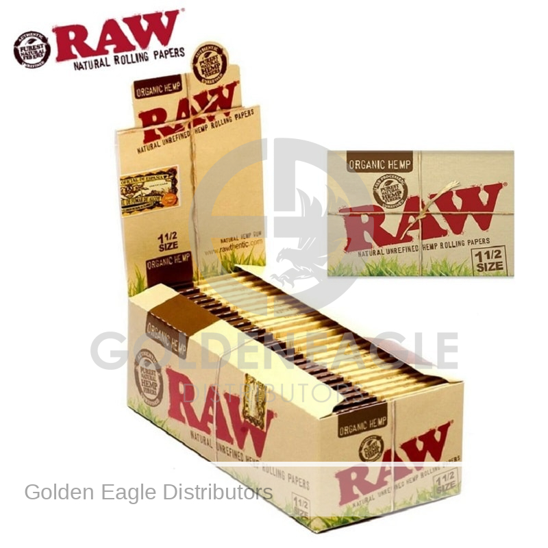 RAW - Organic Hemp 1? ROLLING PAPERS (33ct) - 25 / Display