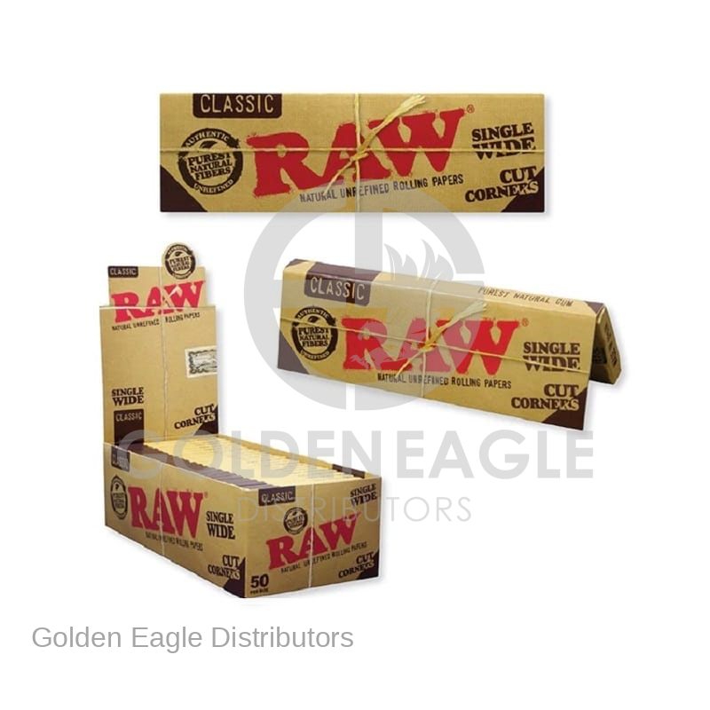 RAW - ROLLING PAPERS Single Wide (Single Feed) - 50 / Display