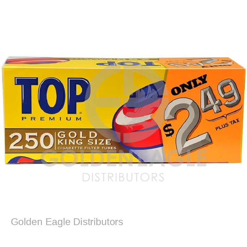 TOP Gold King Size PP $2.49 250 Tubes 1BX