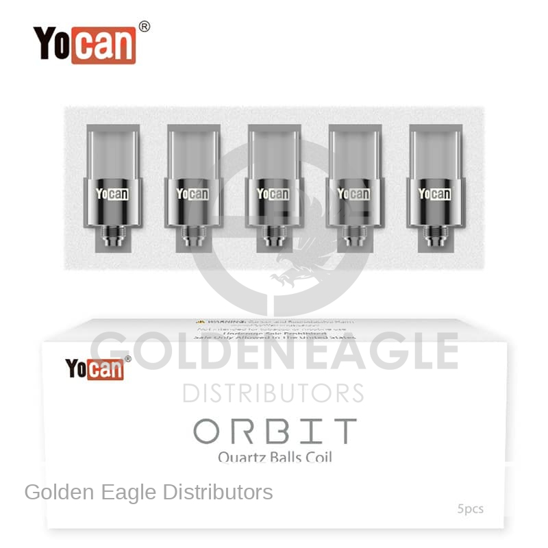 Yocan - Orbit Quartz BALLs Coil & CAP - 5 Count / Display