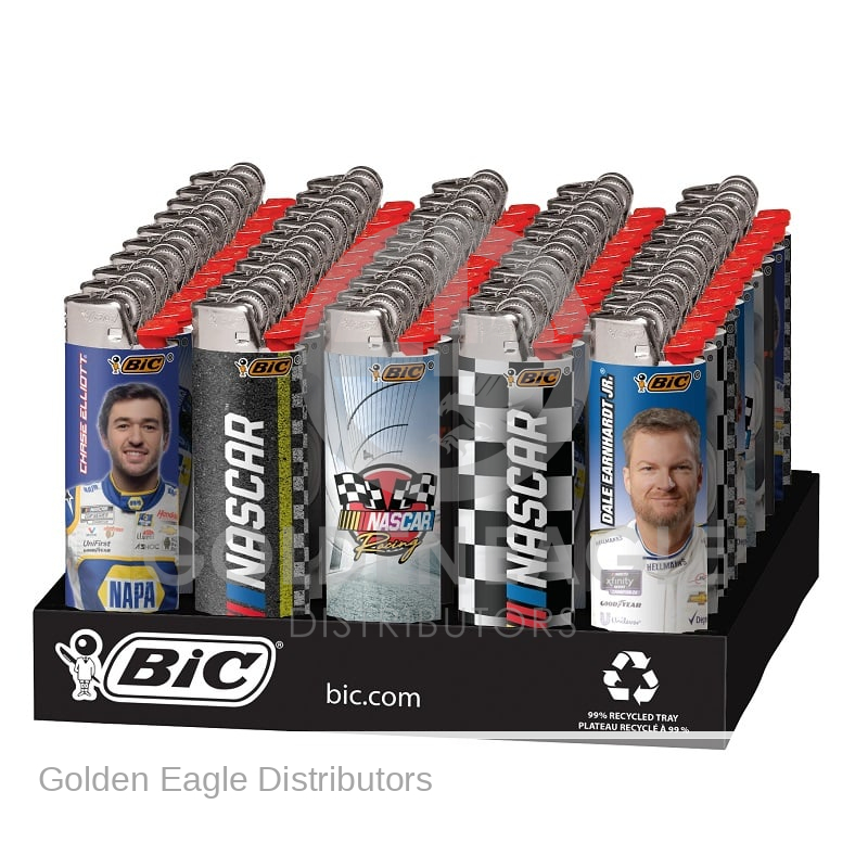 BIC NASCAR Series Lighters - 50 Lighters / Tray