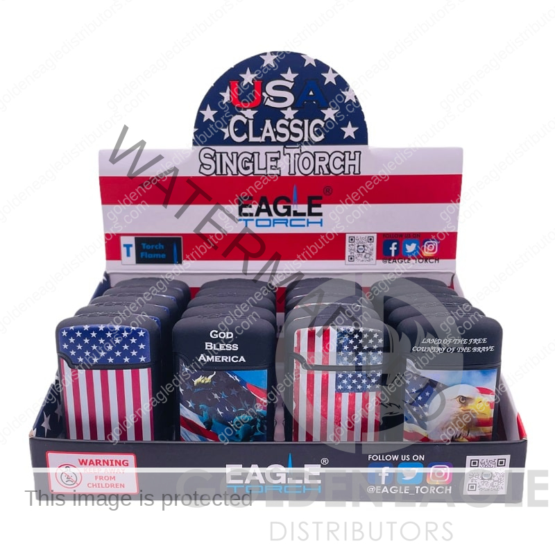 Eagle Torch Us FLAG Square - 24 / Display